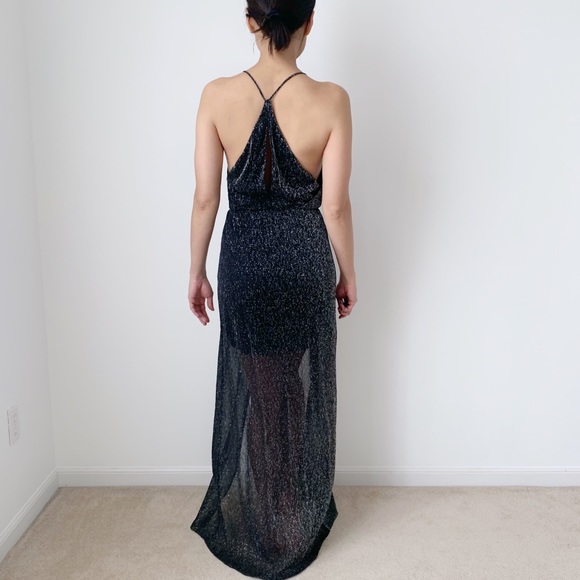 ELEGANT Sheer Deep V Sheer Maxi dress - Picture 12 of 14